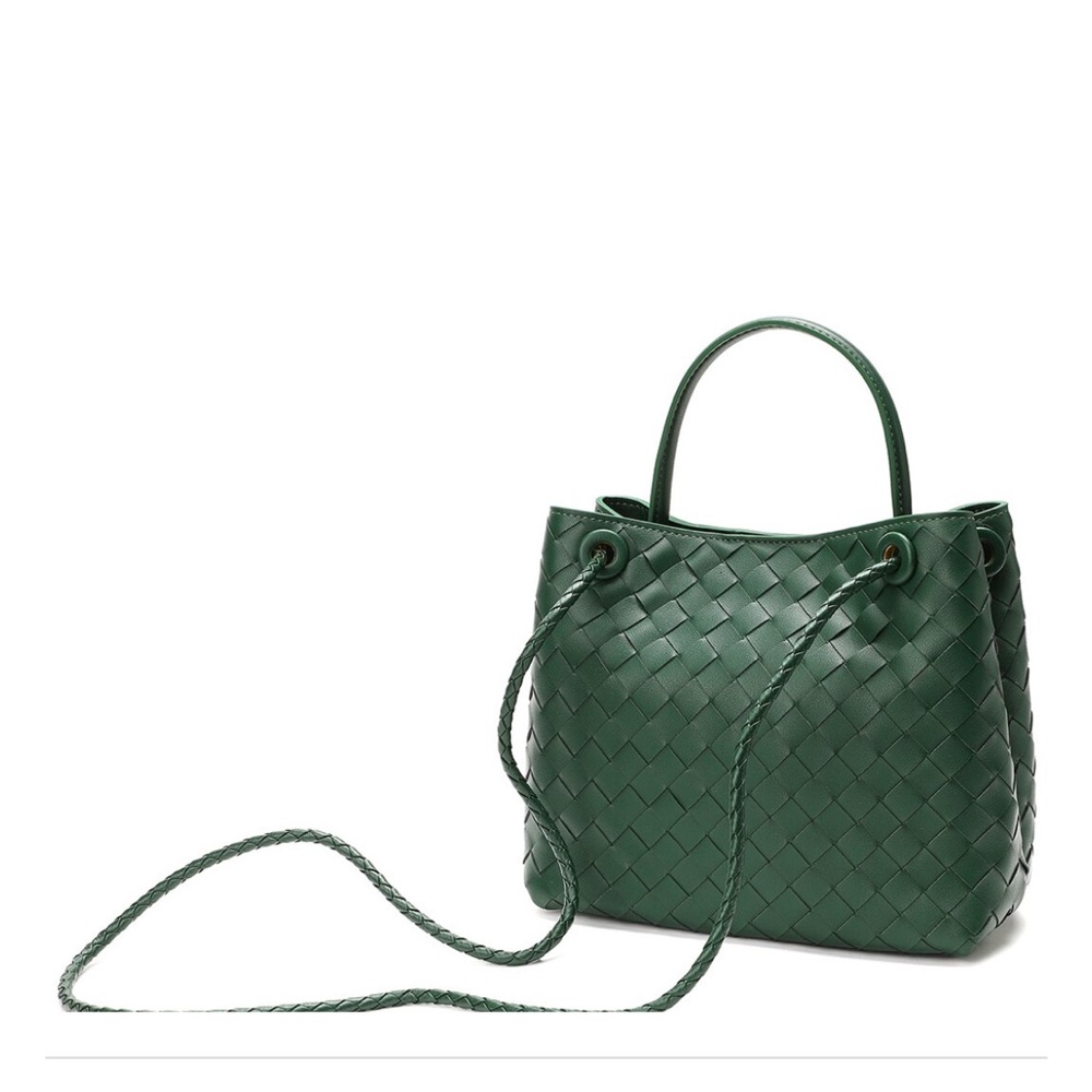 Fred and Tiffany woven leather top handle shoulder bag hunter green - Picture 2 of 15
